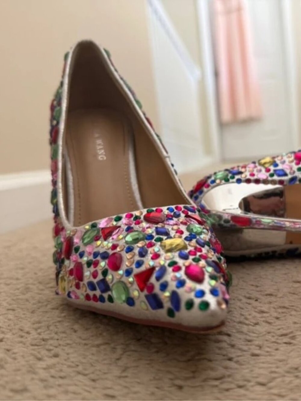 Azalea Wang Multicolor Rhinestone Pumps